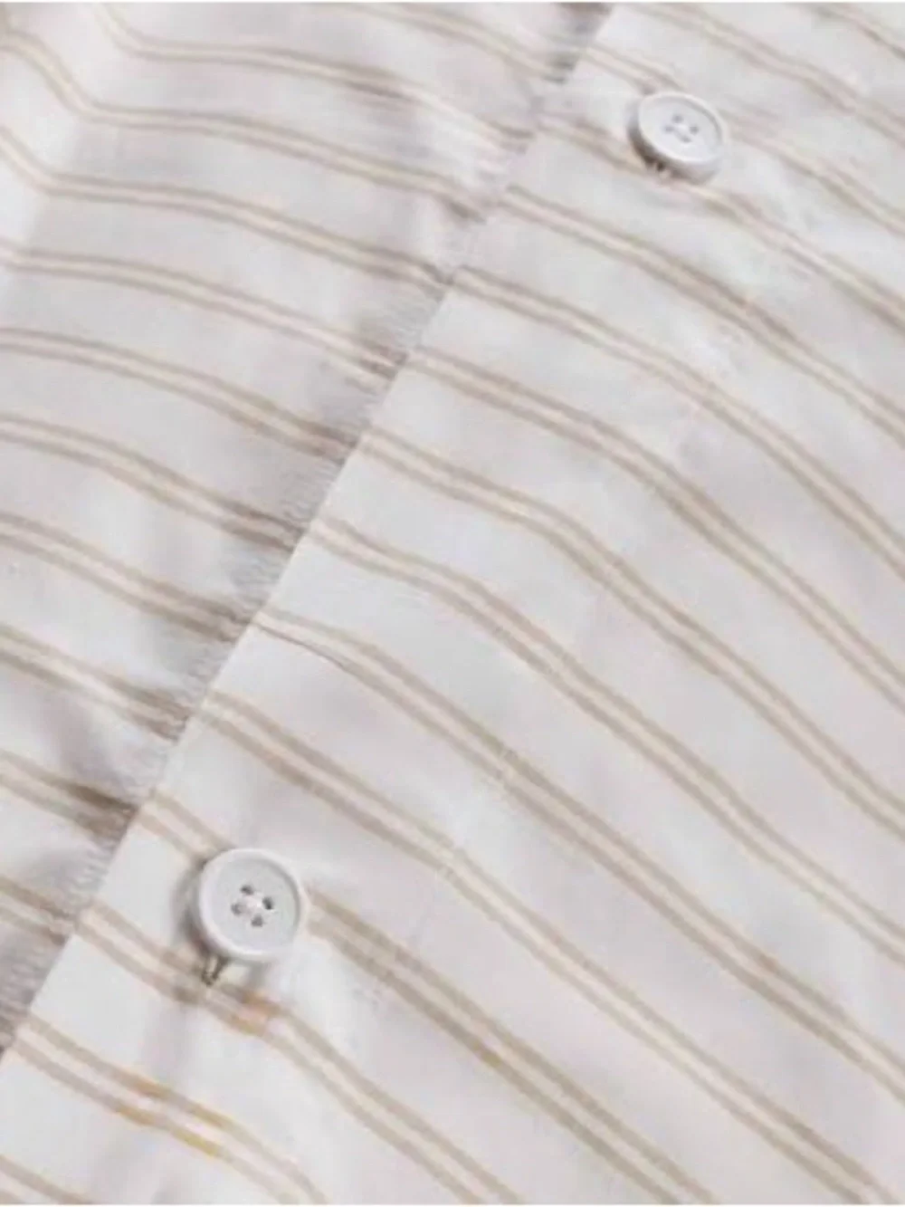 Quince Organic Crisp Percale Duvet Cover King/Cal King Double Stripe Toffee NWOT